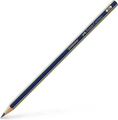 Faber Castell Gold 1221 2H Pencil Pack of 12 Black