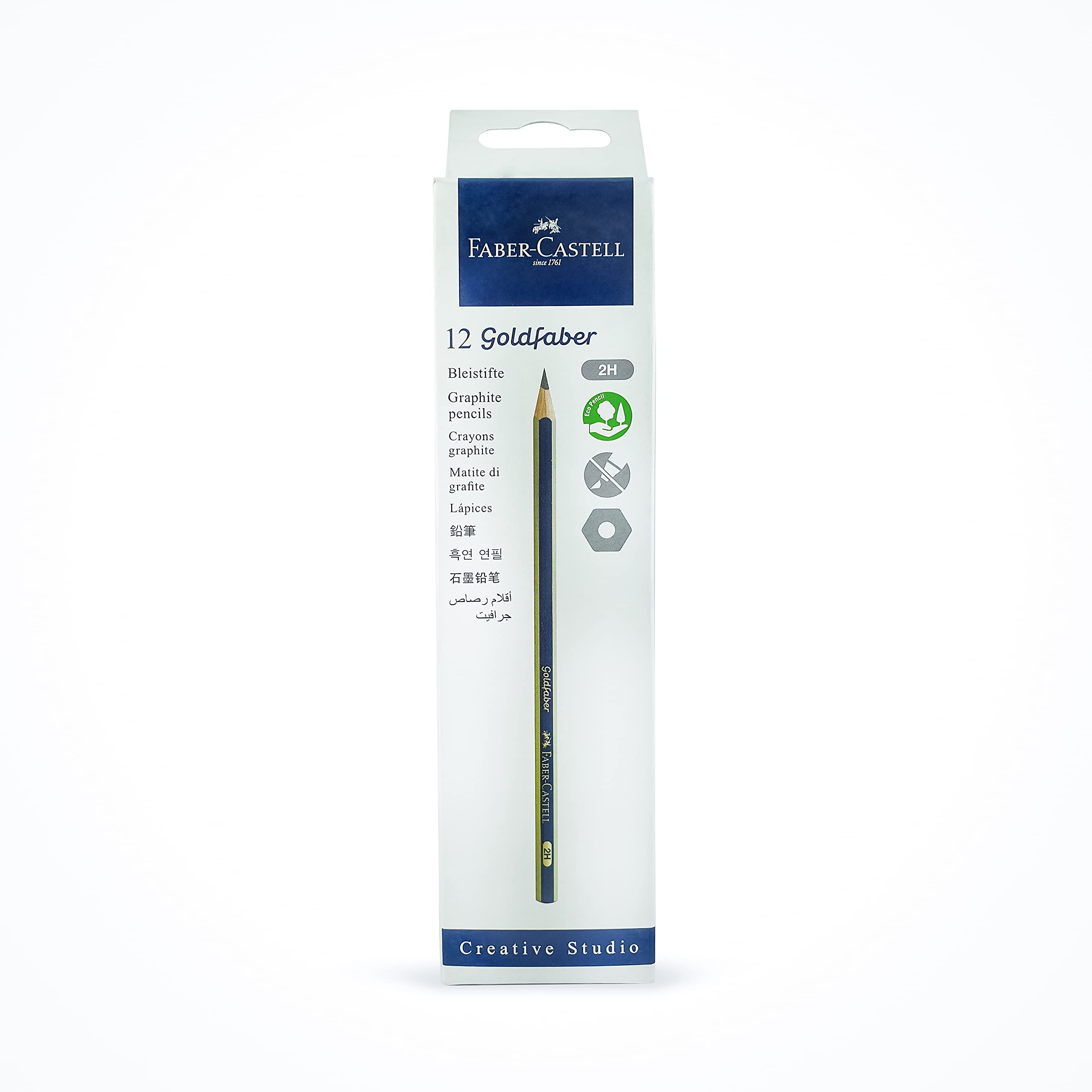 Faber Castell Gold 1221 2H Pencil Pack of 12 Black