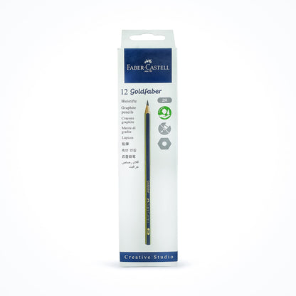 Faber Castell Gold 1221 2H Pencil Pack of 12 Black