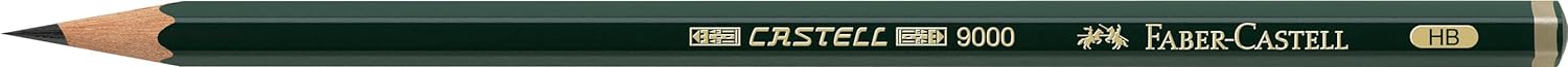 Faber-Castell CASTELL 9000 - wooden pencils (HB, Black, Triangular