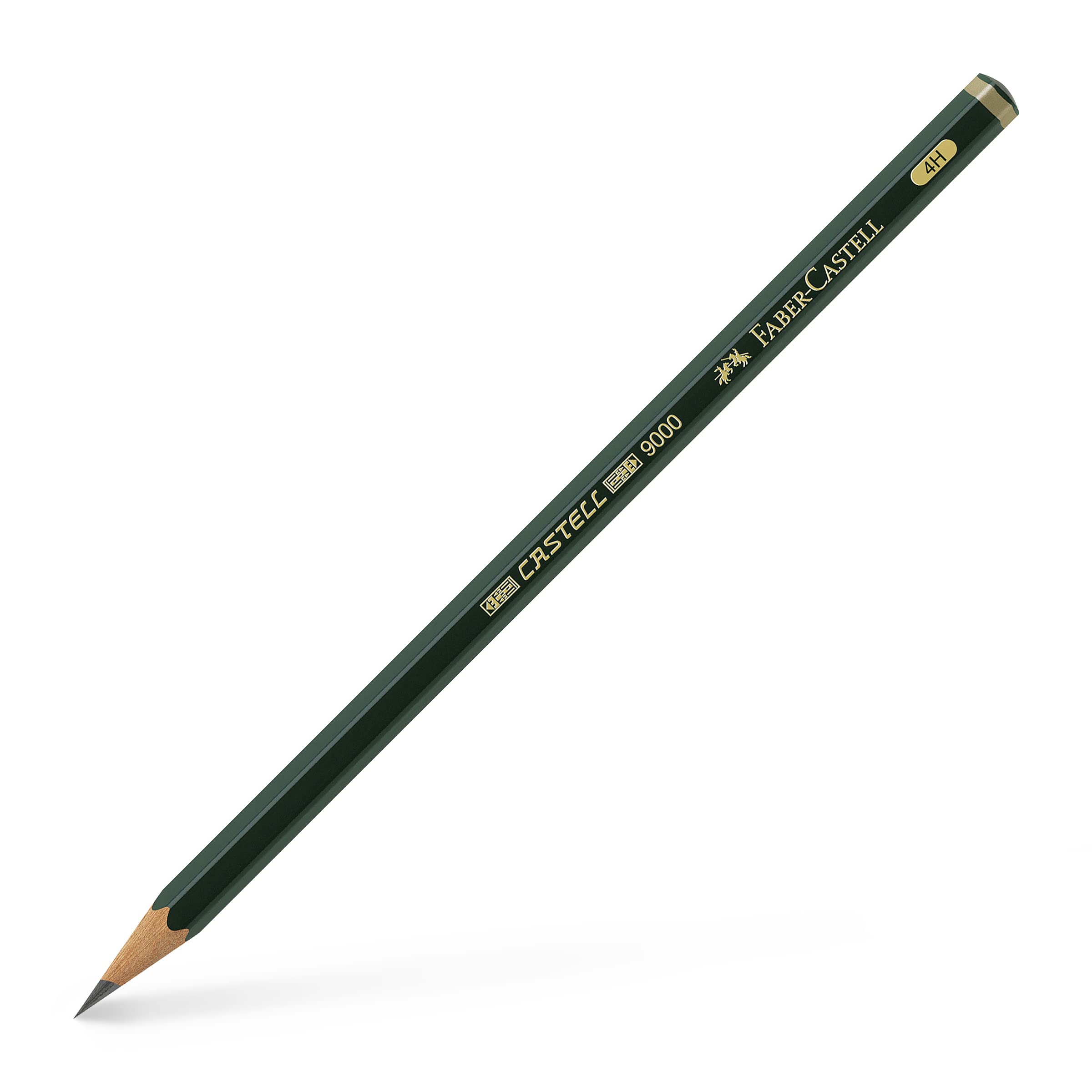 Faber-Castell 119014 - Caja con 12 lápices de grafito Castell 9000 4H