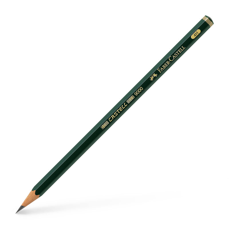 Faber-Castell 119014 - Caja con 12 lápices de grafito Castell 9000 4H