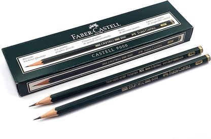 Faber-Castell 119014 - Caja con 12 lápices de grafito Castell 9000 4H