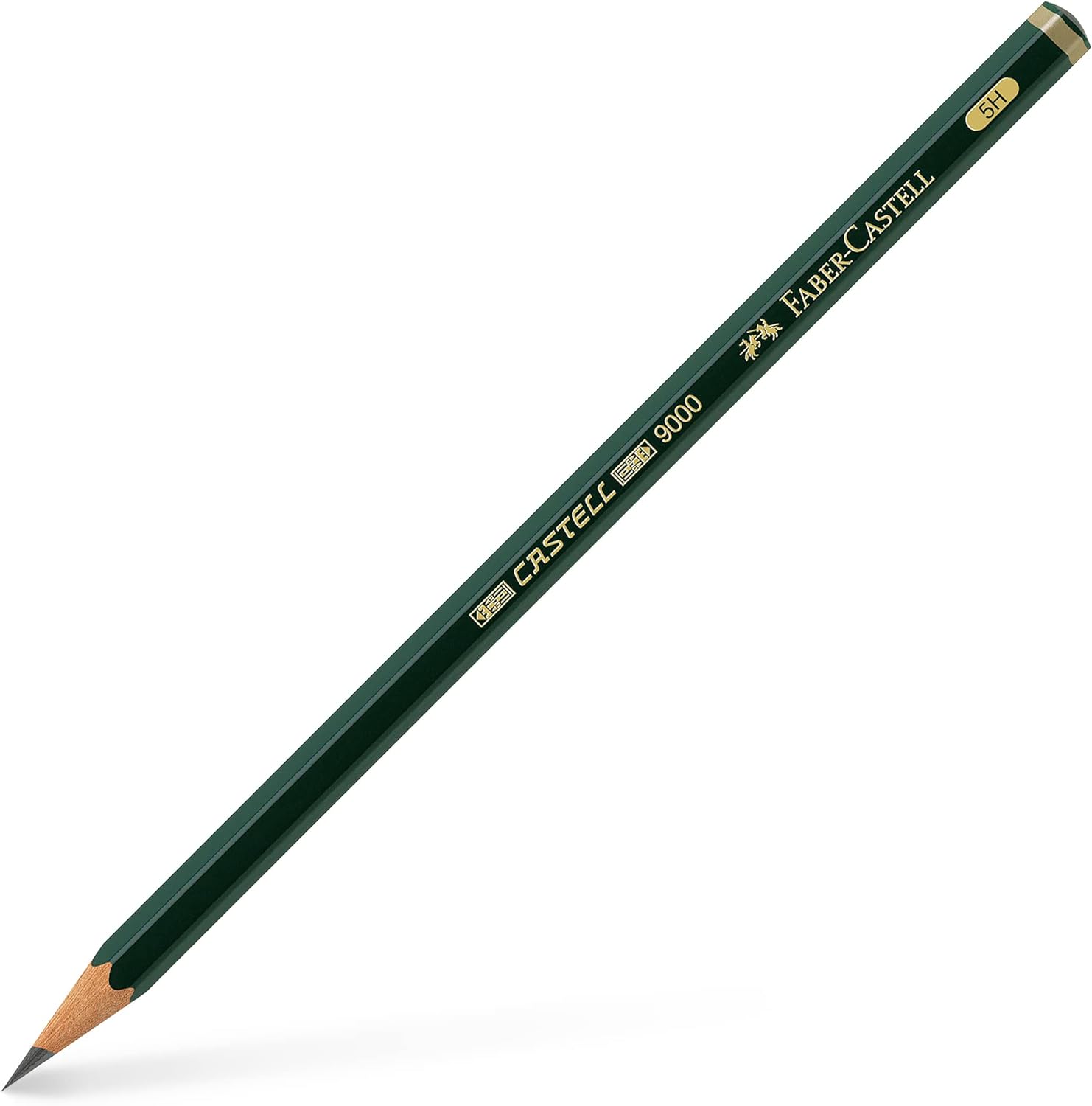 Faber-Castell 119015 - Caja con 12 lápices de grafito Castell 9000 5H