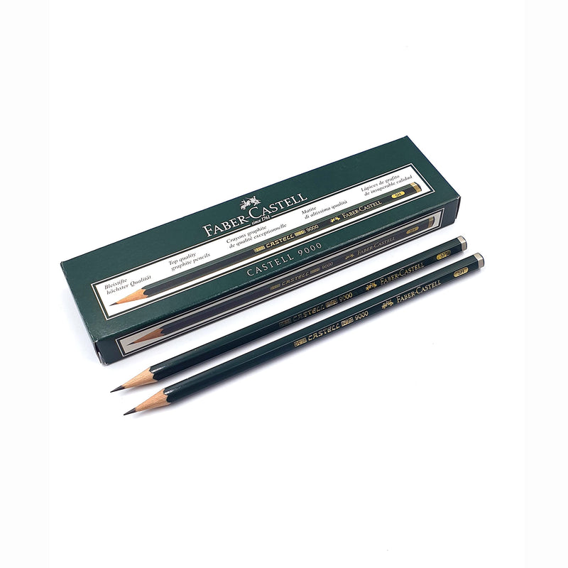 Faber-Castell 119015 - Caja con 12 lápices de grafito Castell 9000 5H