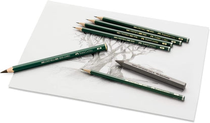 Faber-Castell 119015 - Caja con 12 lápices de grafito Castell 9000 5H