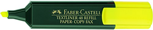 Faber-Castell 154807 -10 x marcadores fluorescente Texliner 48, color amarillo