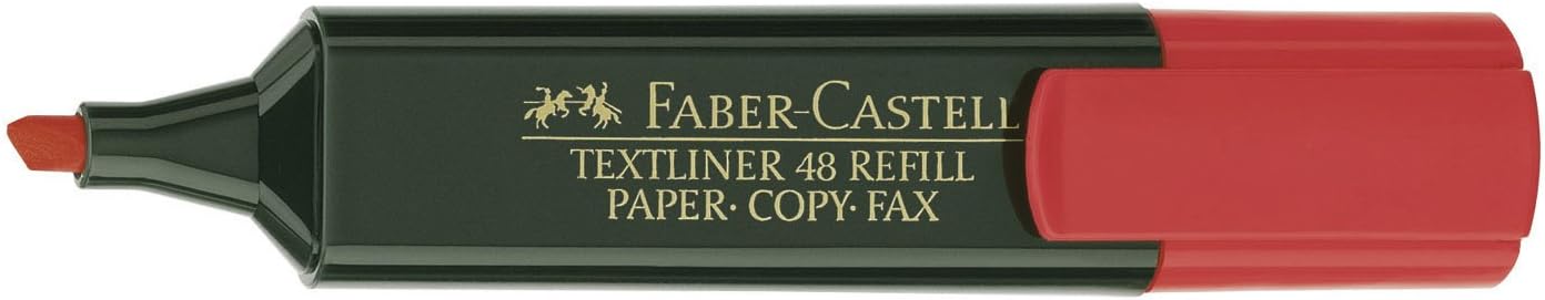Faber-Castell 48-21 Text Liner - Red (Pack of 10