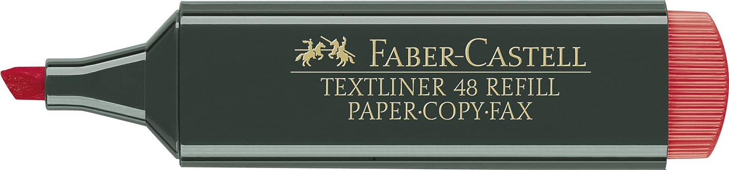 Faber-Castell 48-21 Text Liner - Red (Pack of 10