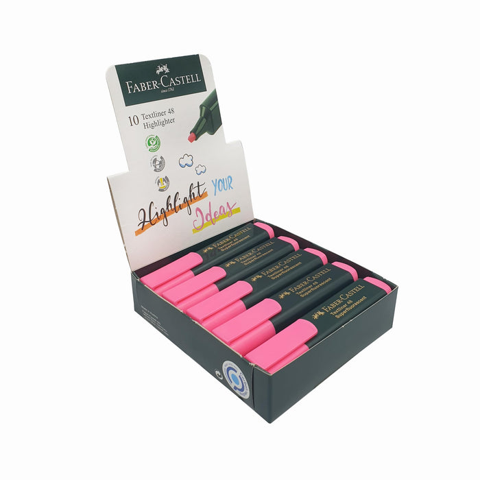 Faber-Castell 48-28 Text Liner - Pink (Pack of 10
