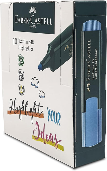 Faber-Castell 154851 Blue Chisel Tip 1pc - Marker (Blue, Chisel Tip, Blue, Green, Green, Plastic, Polypropylene, Water Based Ink