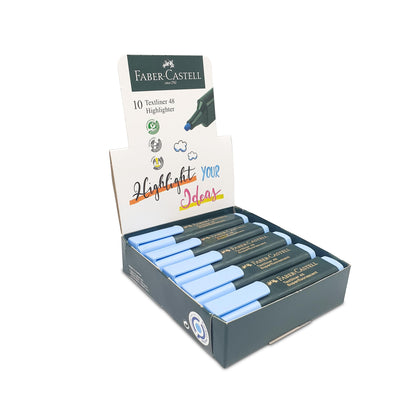 Faber-Castell 154851 Blue Chisel Tip 1pc - Marker (Blue, Chisel Tip, Blue, Green, Green, Plastic, Polypropylene, Water Based Ink