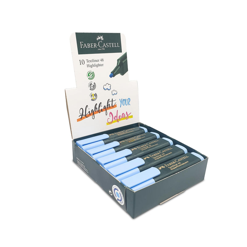 Faber-Castell 154851 Blue Chisel Tip 1pc - Marker (Blue, Chisel Tip, Blue, Green, Green, Plastic, Polypropylene, Water Based Ink