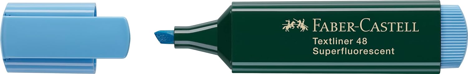 Faber-Castell 154851 Blue Chisel Tip 1pc - Marker (Blue, Chisel Tip, Blue, Green, Green, Plastic, Polypropylene, Water Based Ink