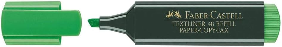 Faber-Castell 154863 - Evidenziatore Textliner, verde, 10 pezzi