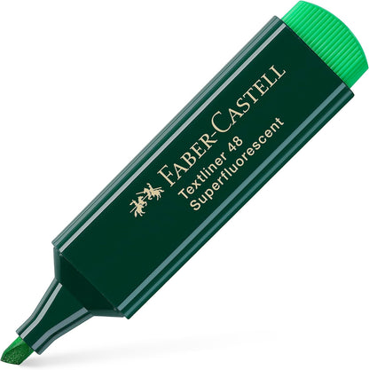 Faber-Castell 154863 - Evidenziatore Textliner, verde, 10 pezzi