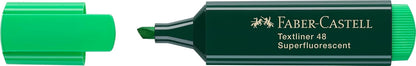 Faber-Castell 154863 - Evidenziatore Textliner, verde, 10 pezzi