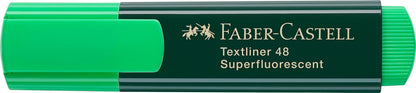 Faber-Castell 154863 - Evidenziatore Textliner, verde, 10 pezzi