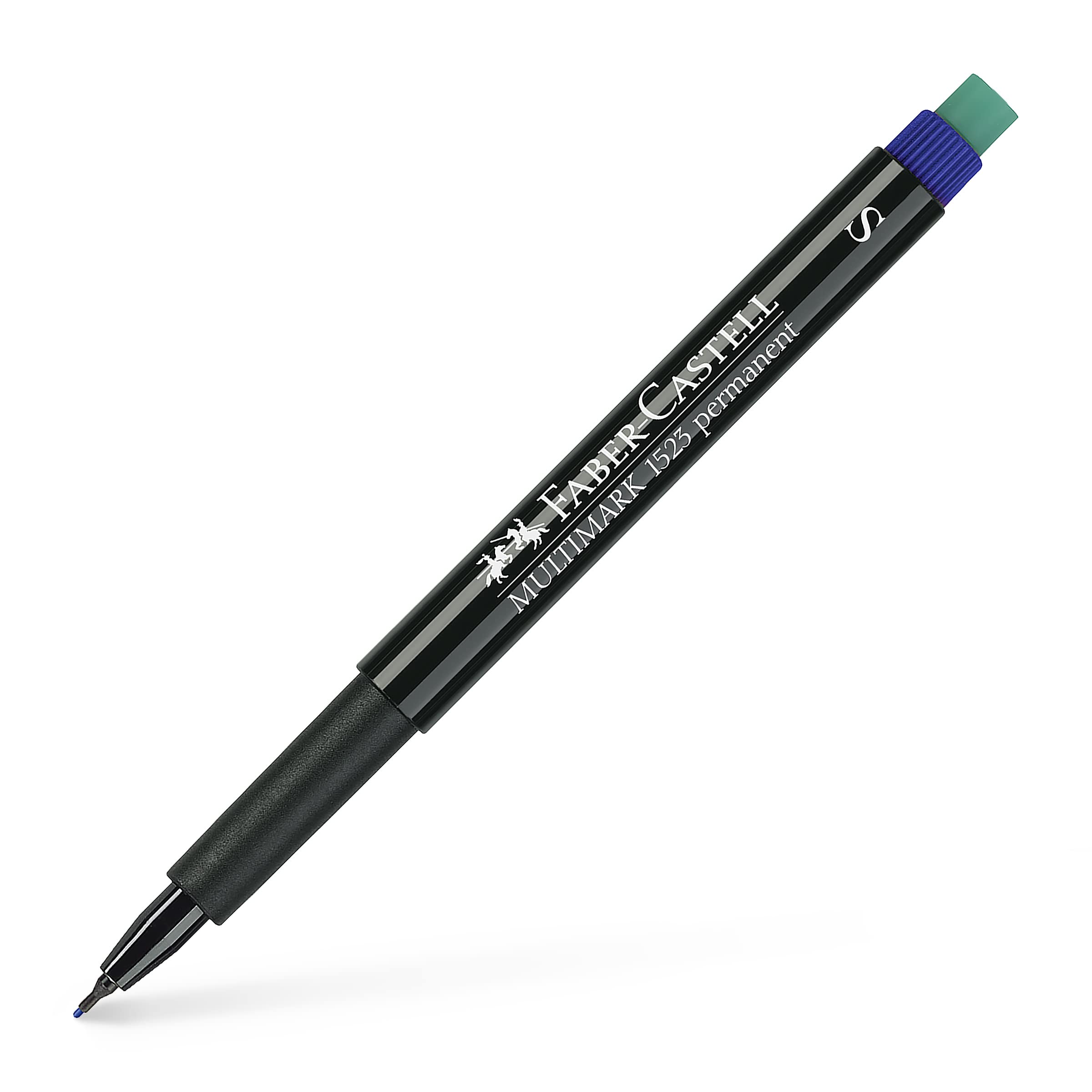 Faber-Castell 152351 Permanent Markers (S) 1pezzo Permanent Marker – Blue (Blue, Black, Blue, Plastic, Pack of 1) (S