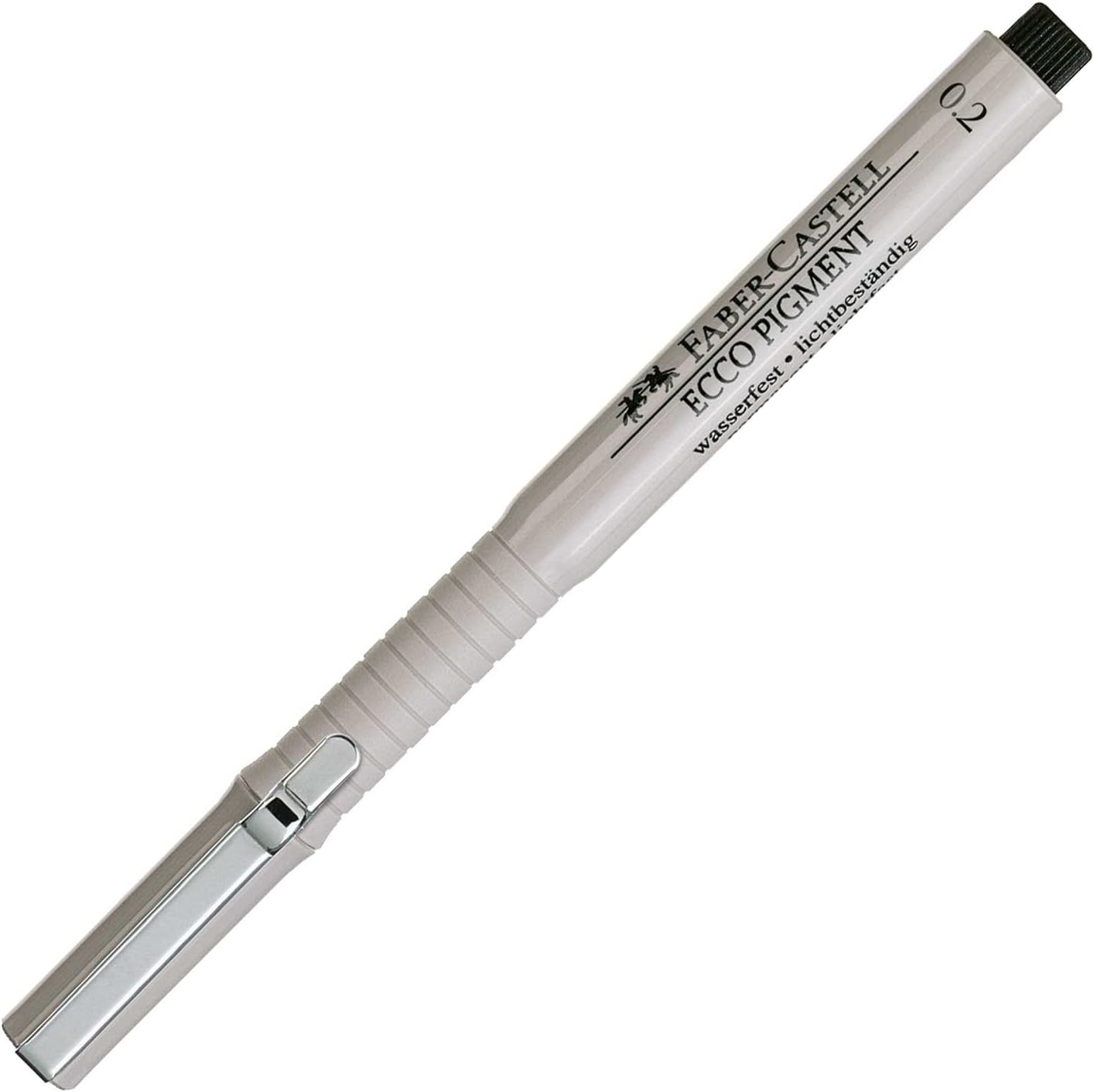Faber-Castell Ecco - Bolígrafo de punta de fibra pigmentada, 0,2 mm, color negro