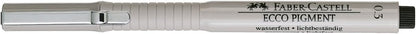 FABER-CASTELL 166399 - Penna a inchiostro Ecco Pigment, 0,3 mm, nero