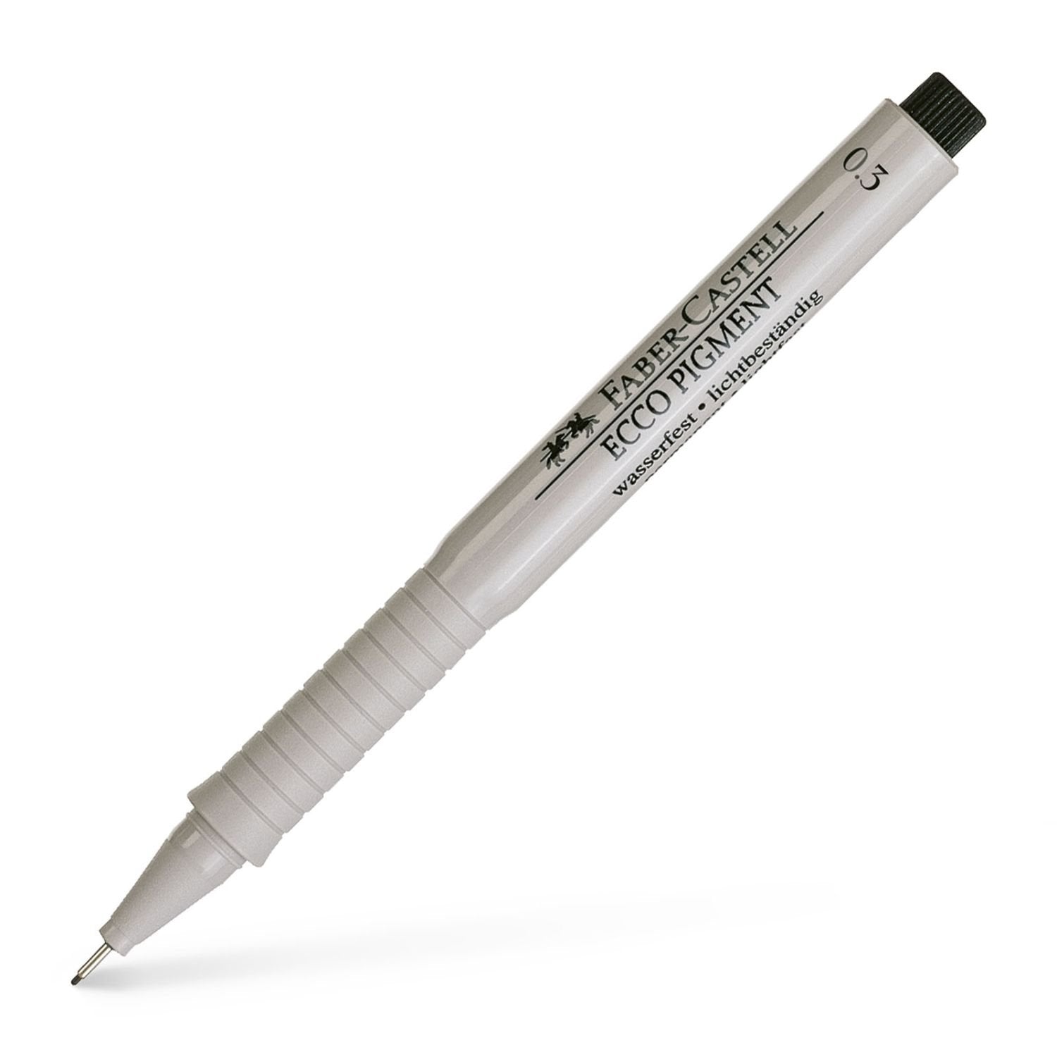 FABER-CASTELL 166399 - Penna a inchiostro Ecco Pigment, 0,3 mm, nero