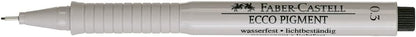 FABER-CASTELL 166399 - Penna a inchiostro Ecco Pigment, 0,3 mm, nero