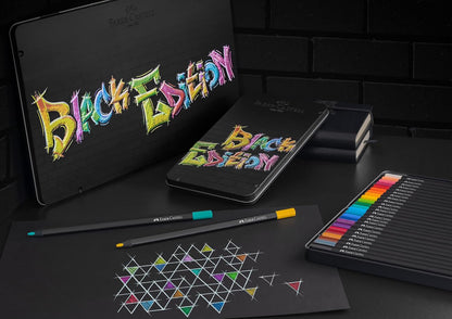 Faber Castell Colouring Pencils Black Edition, tin of 36 tin of 12