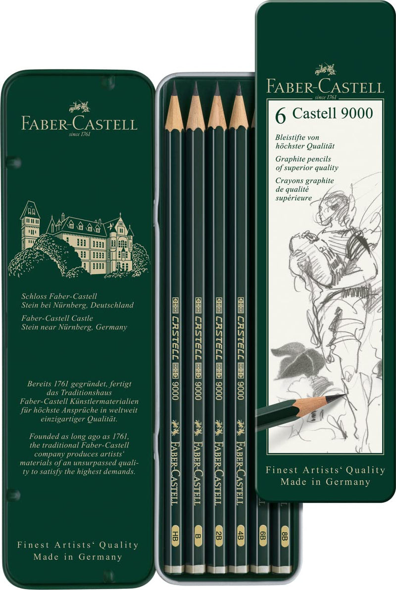 Faber-Castell - Castell 9000 Art Set Pencil (Pack of 6