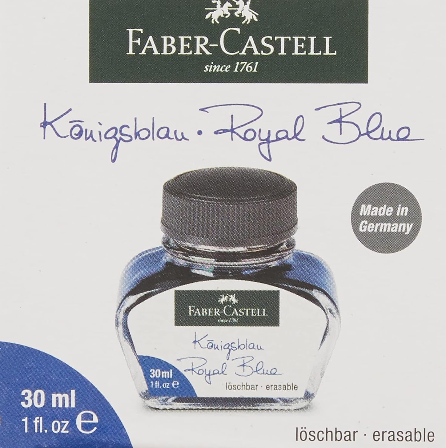 Faber-Castell 149839 Ink Bottle Washable 30 ml Royal Blue