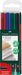 Faber-Castell Multimark Permanent S 152304 Assorted Marker Pens Pack of 4