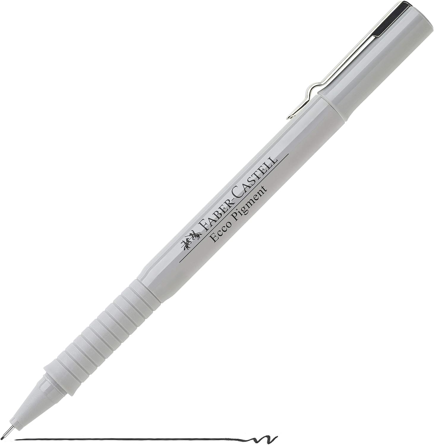 Faber-Castell Ecco Pigment Fibre Tip Pen Wallet, 4 Black Pens (0.2, 0.4, 0.6 & 0.8mm