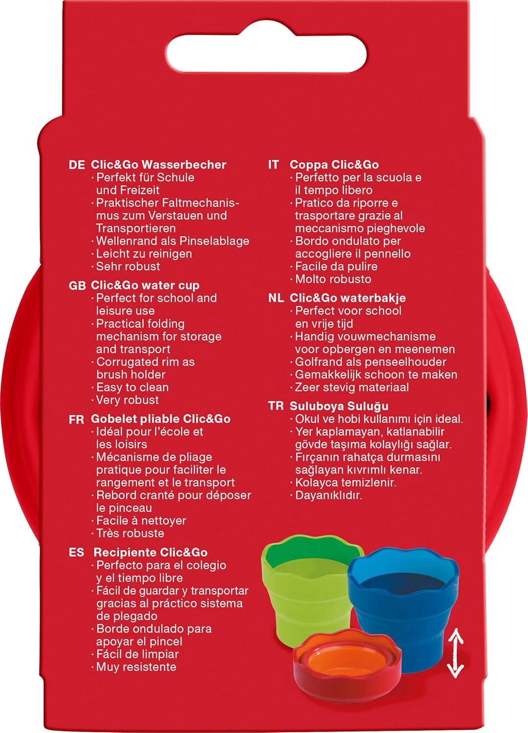 Faber-Castell Clic and Go Red Water Cup