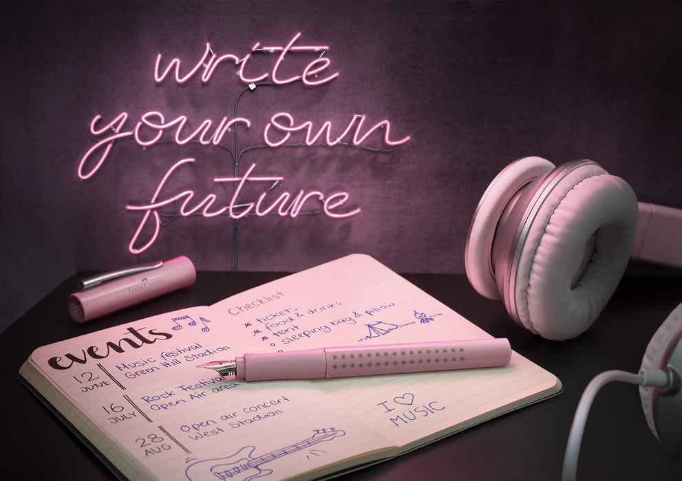 Faber-Castell Fountain pen M/Ballpoint pen set Grip coconut milk,White,3 Piece