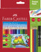 Faber-Castell 201597 Triangular Colour Pencil, Yellow,Blue,Green,Red, 24 Piece Set