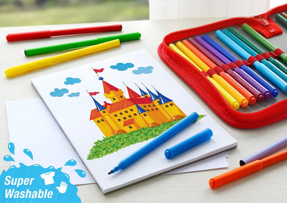 Faber-Castell Castle 554201 Felt Tip Pen 12 Cardboard Case