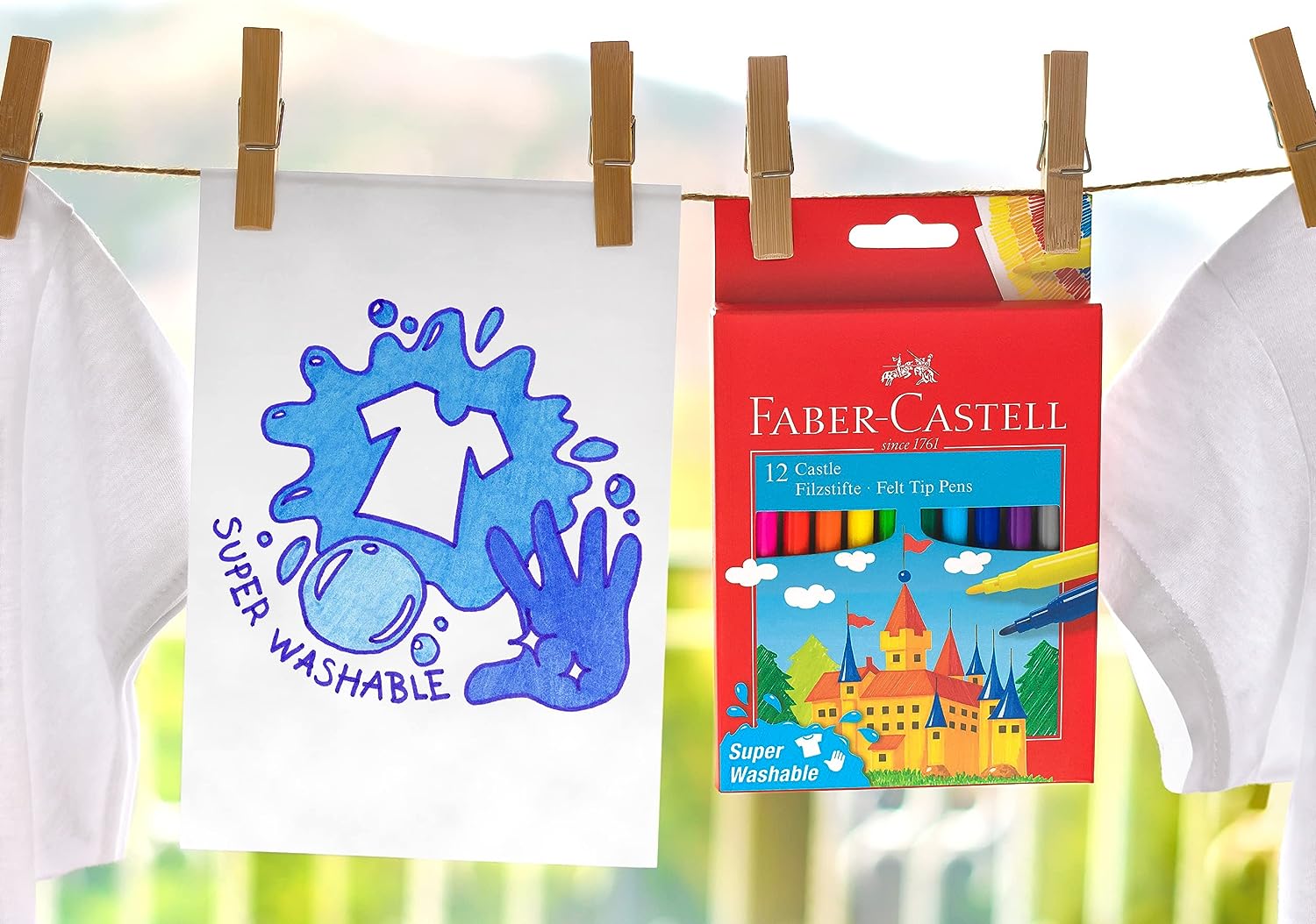 Faber-Castell Castle 554201 Felt Tip Pen 12 Cardboard Case