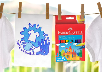 Faber-Castell Castle 554202 Felt Tip Pens Pack of 24 in Cardboard Case