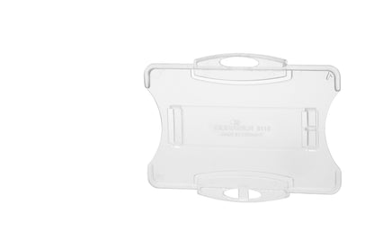 Durable Security Pass Holder 54 x 85 mm Transparent | Pack of 10 Badges | Glass Clear | Ideal for Security and Visitor Management