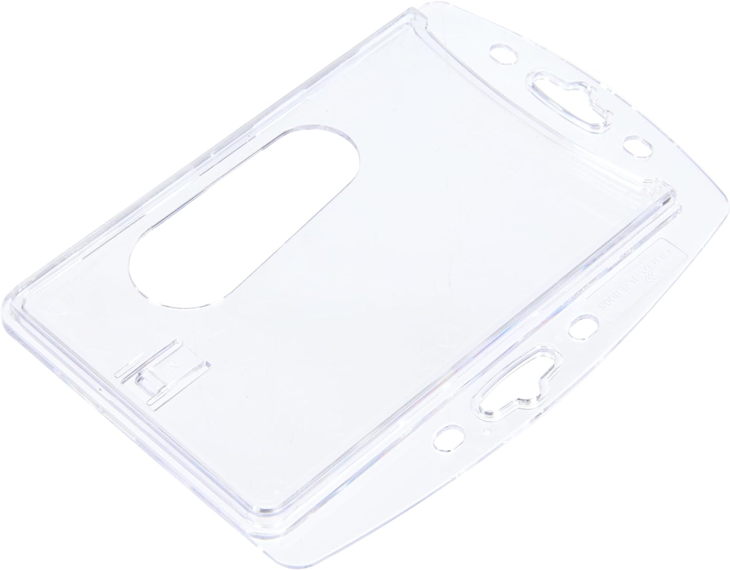 Durable Enclosed Security Pass Holder 54 x 85 mm Transparent | Pack of 10 Badges | Glass Clear | Ideal for Security and Visitor Management