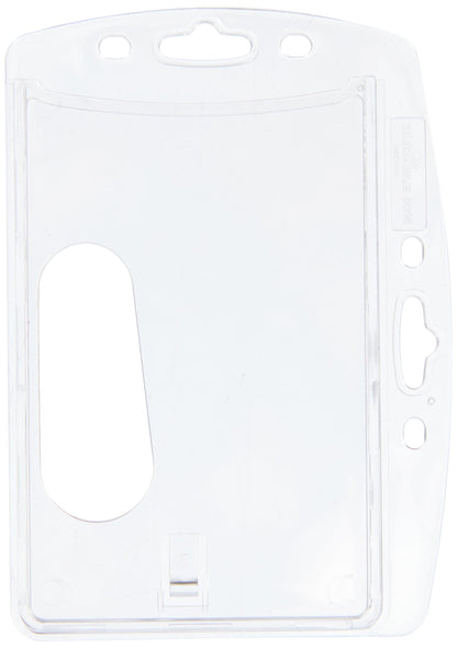 Durable Enclosed Security Pass Holder 54 x 85 mm Transparent | Pack of 10 Badges | Glass Clear | Ideal for Security and Visitor Management