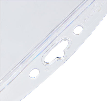 Durable Enclosed Security Pass Holder 54 x 85 mm Transparent | Pack of 10 Badges | Glass Clear | Ideal for Security and Visitor Management