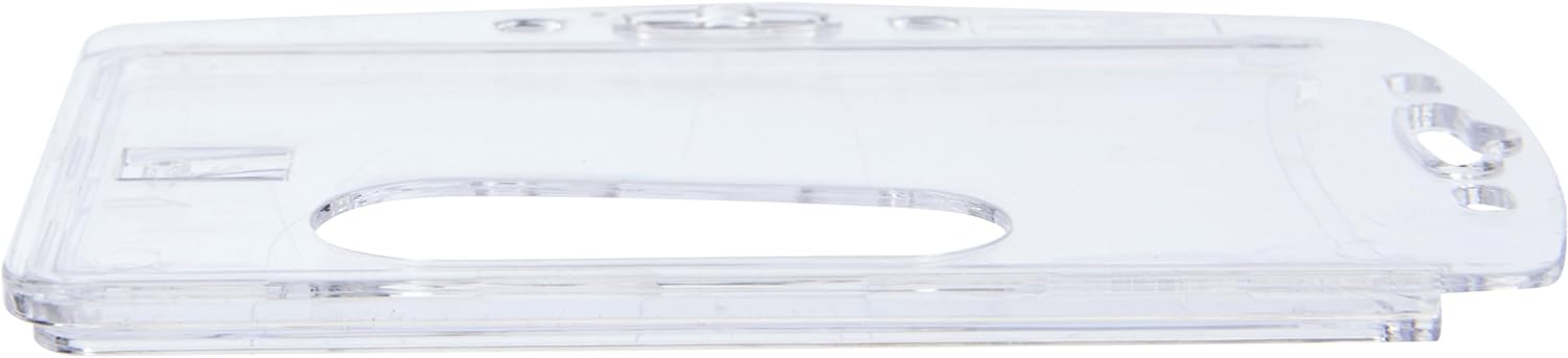 Durable Enclosed Security Pass Holder 54 x 85 mm Transparent | Pack of 10 Badges | Glass Clear | Ideal for Security and Visitor Management