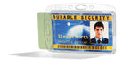 Durable Enclosed Security Pass Holder Duo 54 x 85 mm Transparent | Pack of 10 Badges | Glass Clear | Ideal for Security and Visitor Management