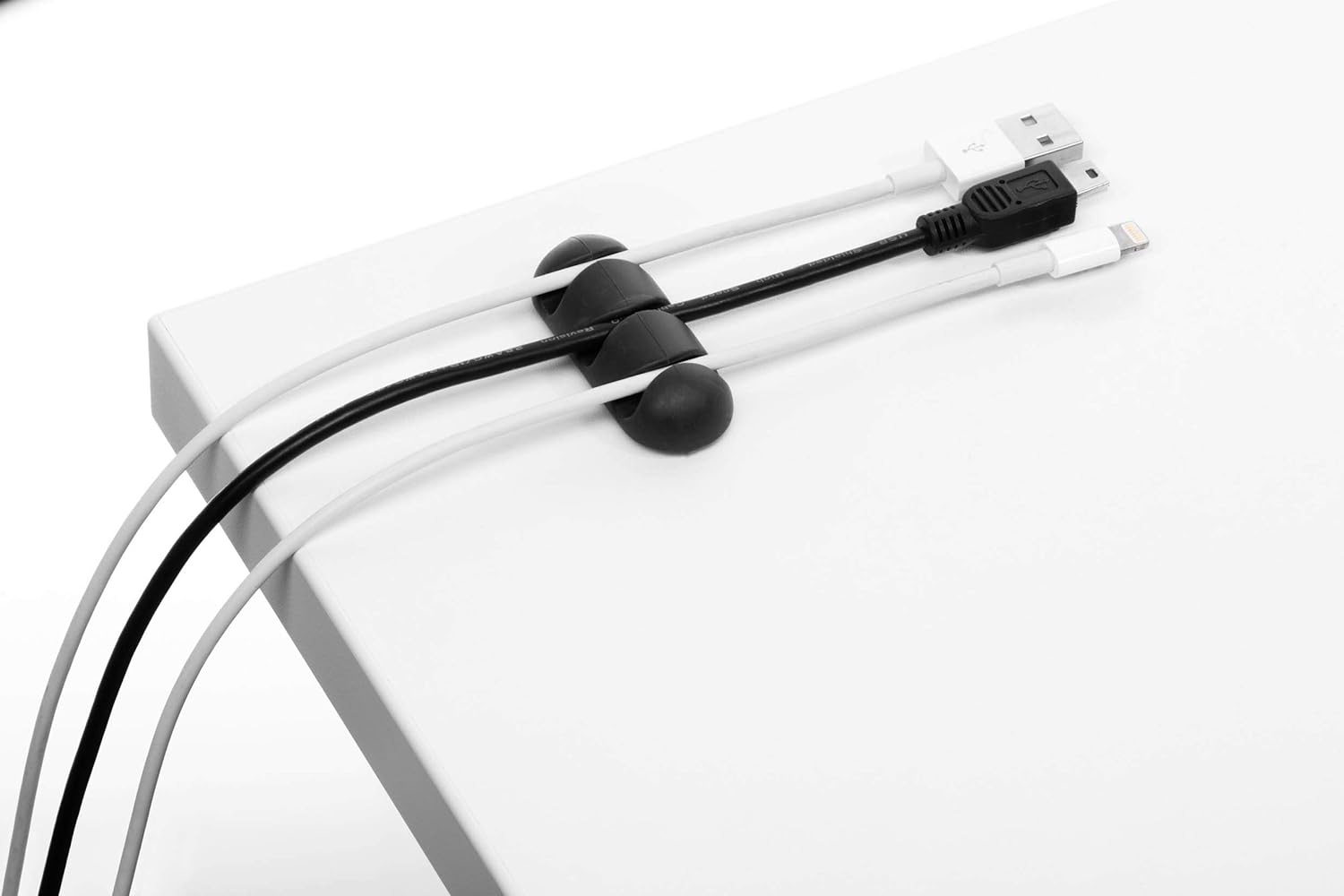 Durable Cavoline Clip Mix Desk Cable Holder Black, 504137