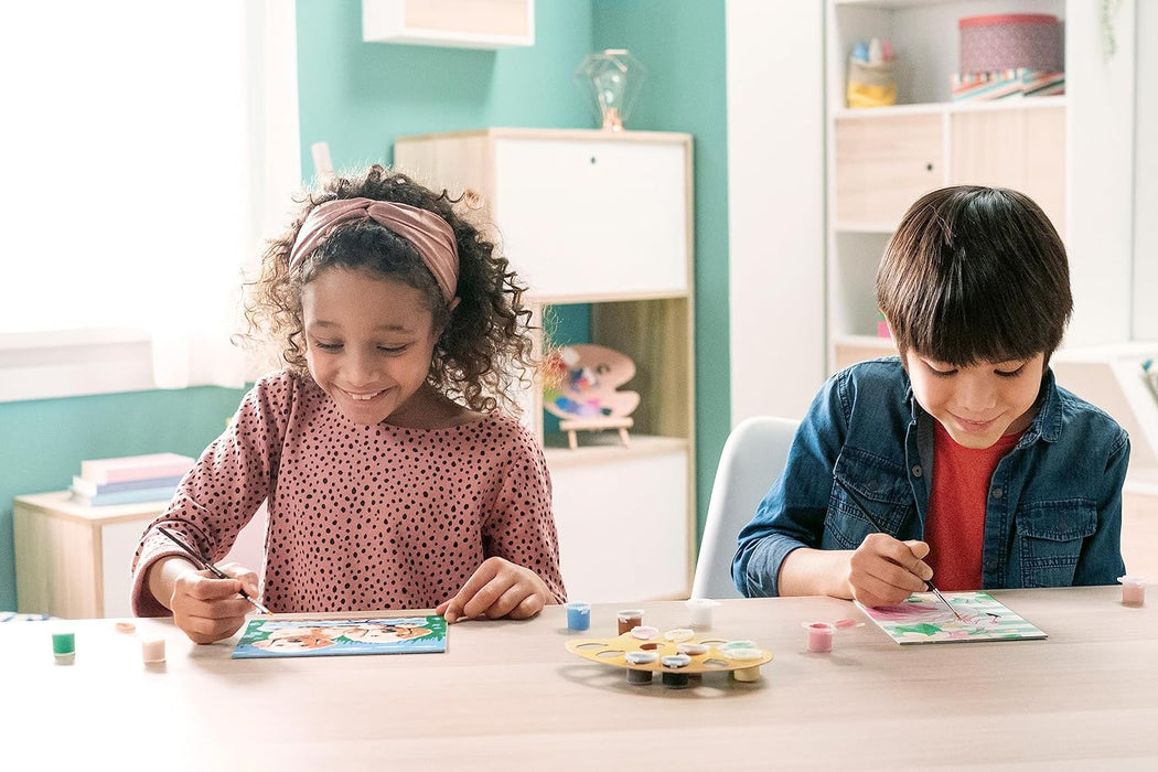 Ravensburger - Creart E: Perro y Gato | Pintar por Numeros Niños | Kit Manualidades Niños con Pegatinas Glitter | Kit Pintura Niños Completo | Regalo Niña 9 Años | Incluye Marco 18x13cm