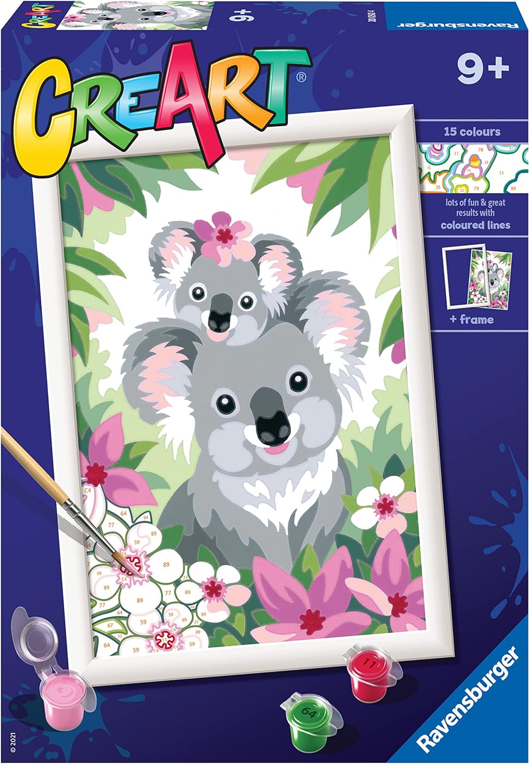 Ravensburger CreArt Koala Cuties Paint By Numbers Kits for Children & Adults Ages 7 Years Up - Kids Craft Set