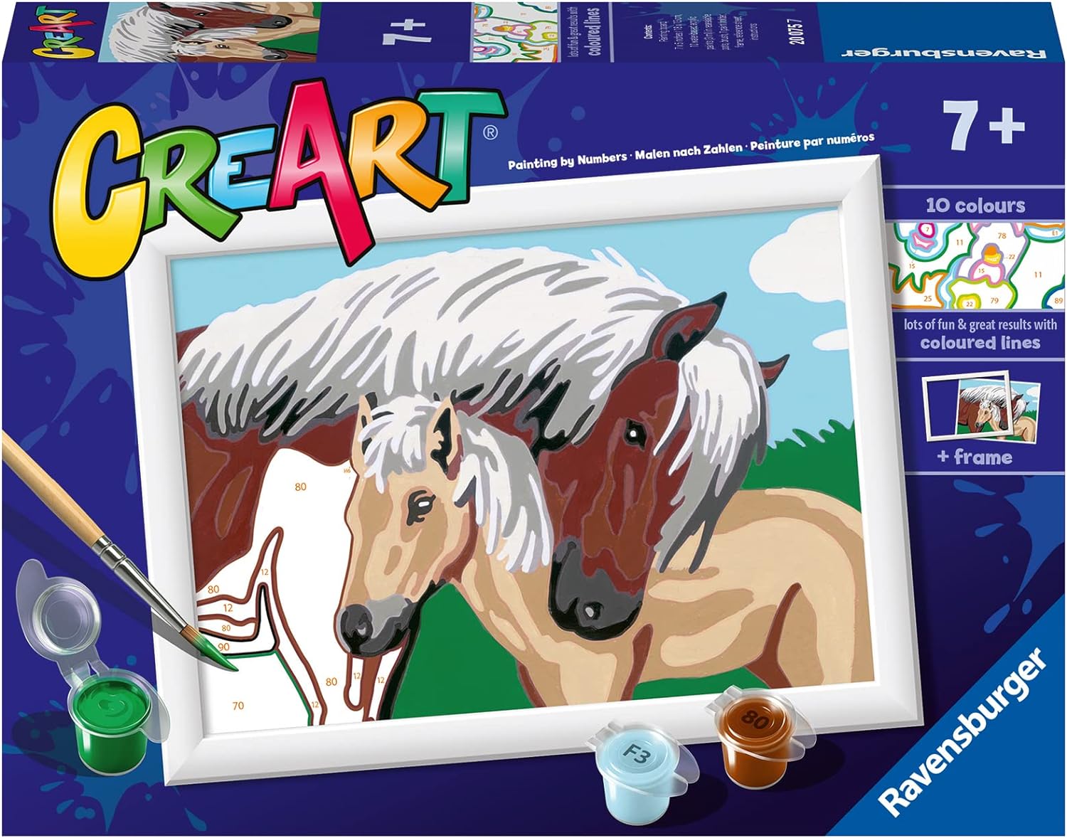 Ravensburger - CreArt E Series: Maternal Love, Paint by Number Kit, Contains a Pre-Printed Board, Brush, Colors and Accessories, Creative Set for Boys and Girls 9+ Years