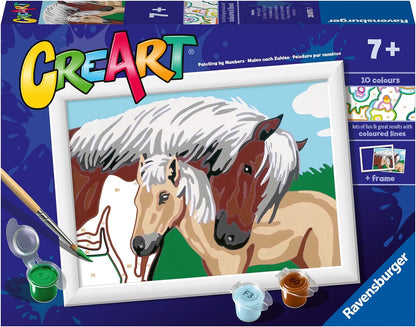 Ravensburger - CreArt E Series: Maternal Love, Paint by Number Kit, Contains a Pre-Printed Board, Brush, Colors and Accessories, Creative Set for Boys and Girls 9+ Years