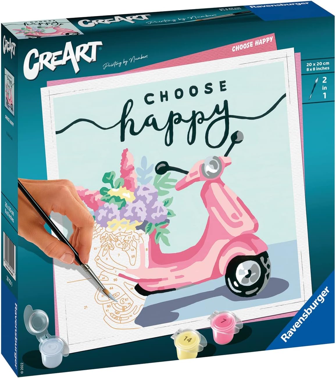 Ravensburger CreArt Choose Happy Paint by Numbers for Adults Craft Kits for Adults and Kids Age 12 Years Up